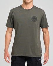 Mad Hueys Hueys Good Life SS Tee Charcoal, front print