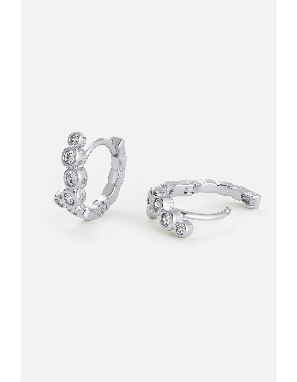 Zafino Florence Huggie - Silver (view 3)