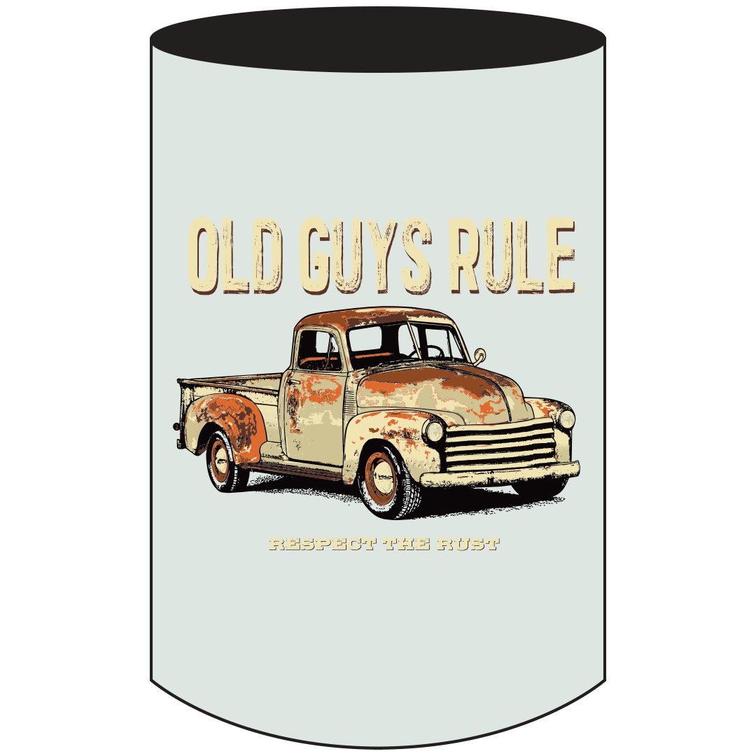 Old Guys Rule Respect The Rust stubby holder