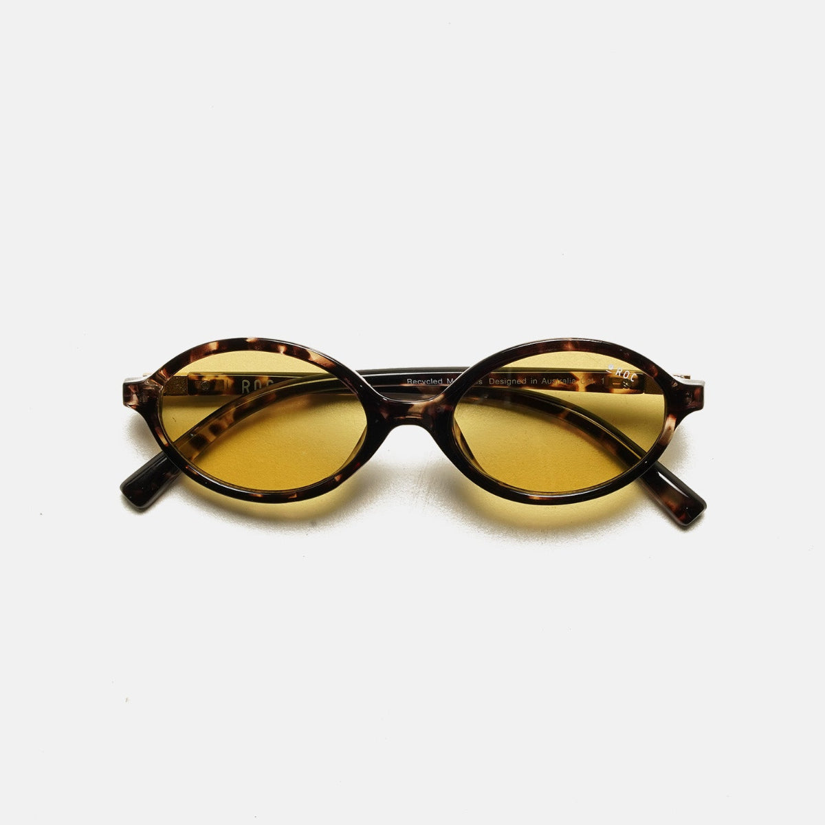 ROC Reboot sunglasses in tortoiseshell with yellow lens