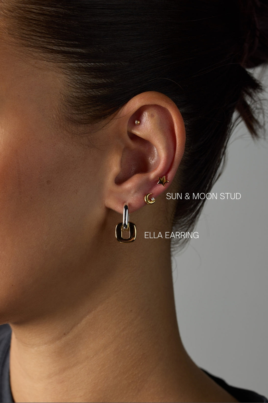 Zafino Ella Earring - Gold / Silver (view 3)
