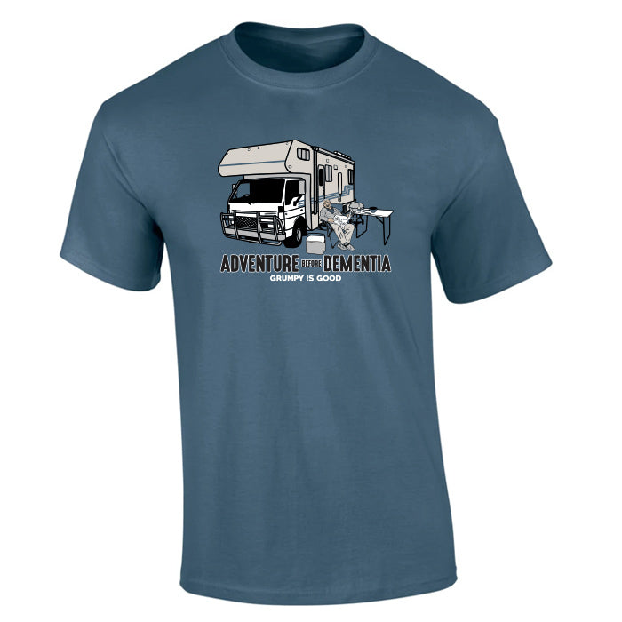 Adventure Before Dementia  - Tee - Indigo - Catani Clothing