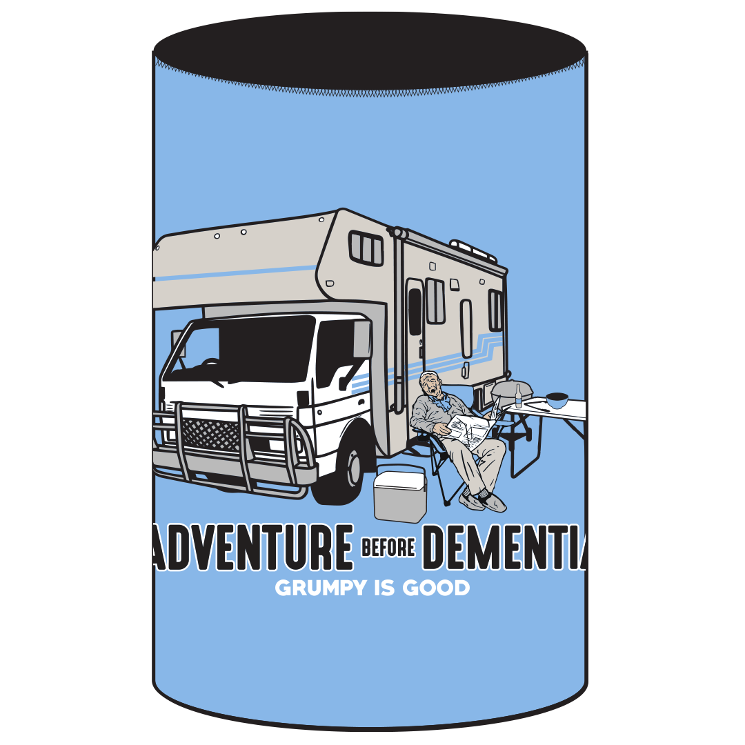 Grumpy Is Good Adventure Before Dementia stubby holder