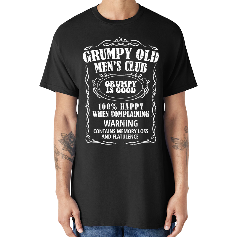 Grumpy Is Good Grumpy Old Mens Club tee in black