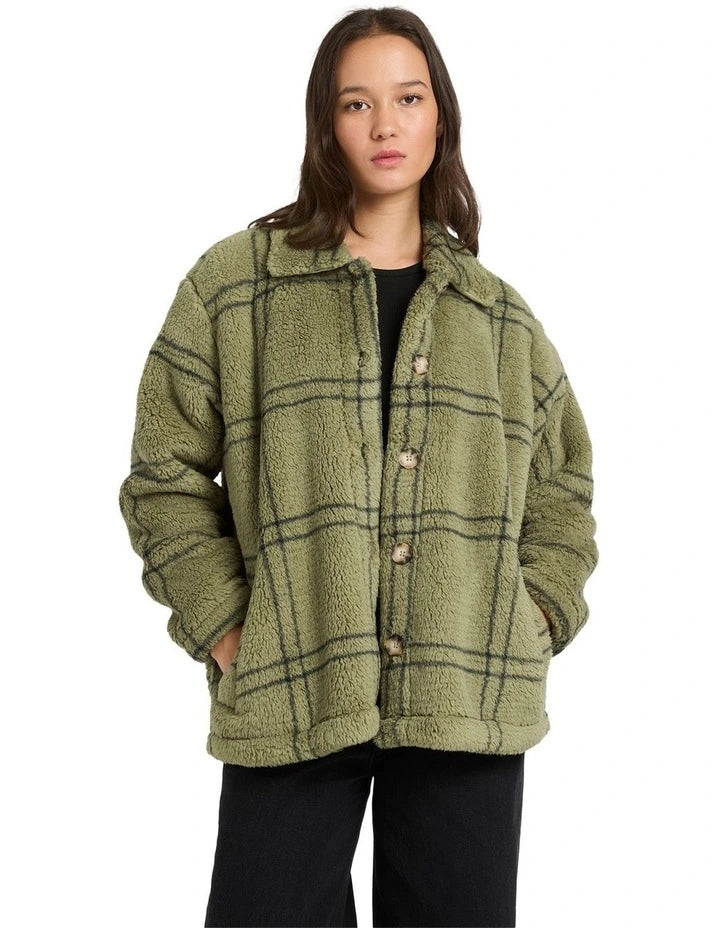Supa Sonical Shacket - Moss Stone - Catani Clothing