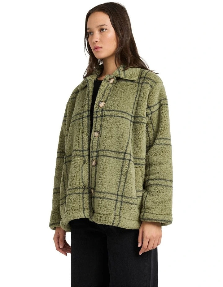 Supa Sonical Shacket - Moss Stone - Catani Clothing