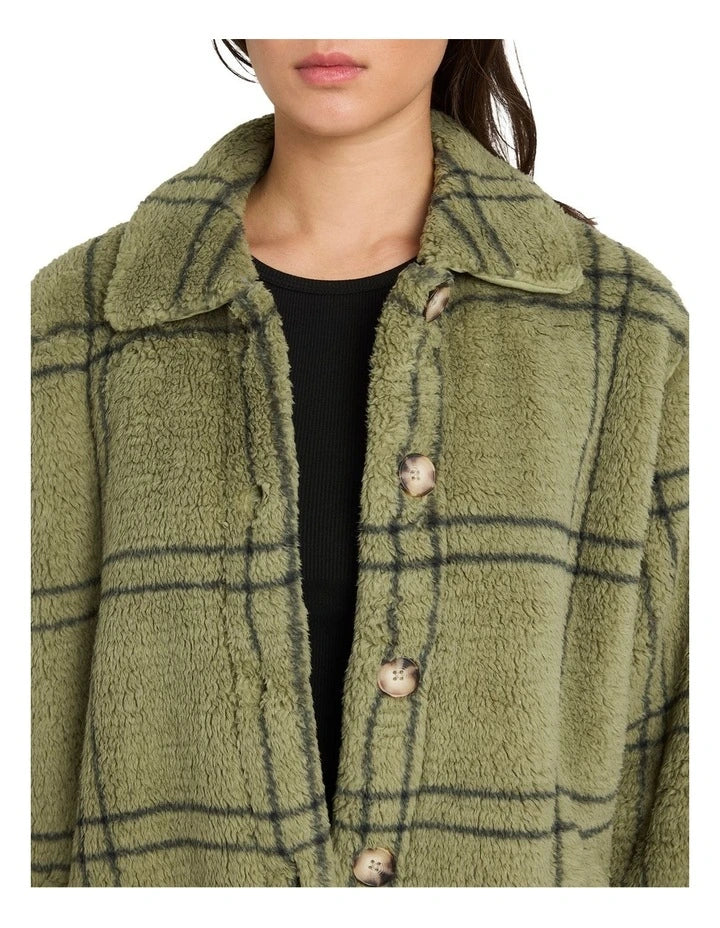 Supa Sonical Shacket - Moss Stone - Catani Clothing