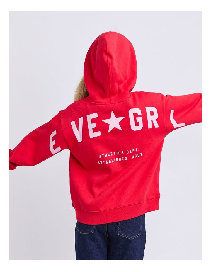 Eve Girl Performance Hoodie Red back print