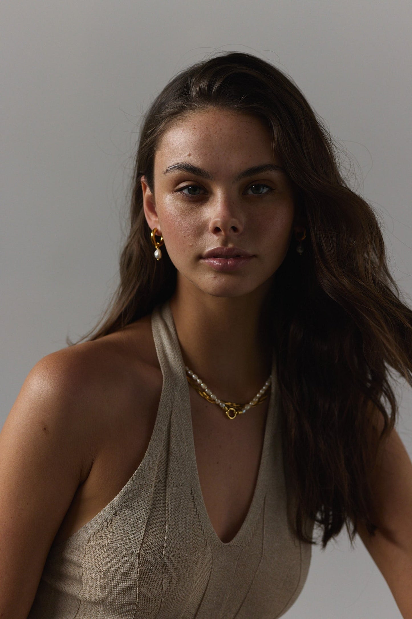 Leah Necklace - Pearl / Gold