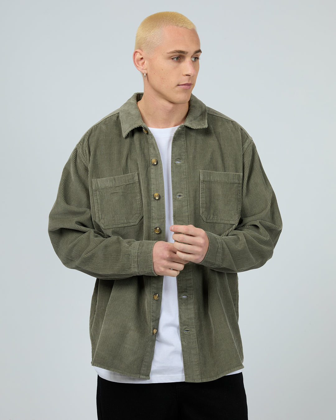 Cord Over Shirt - Khaki