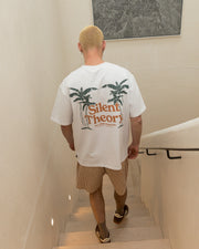 Paradise Palm Tee - White - Catani Clothing