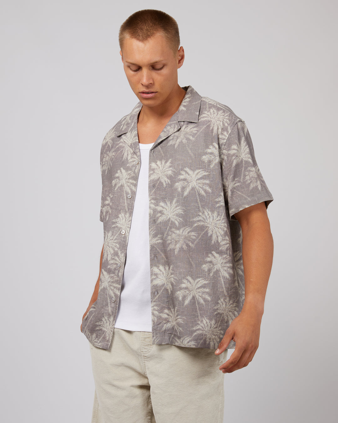 Spike Palm Shirt - Grey