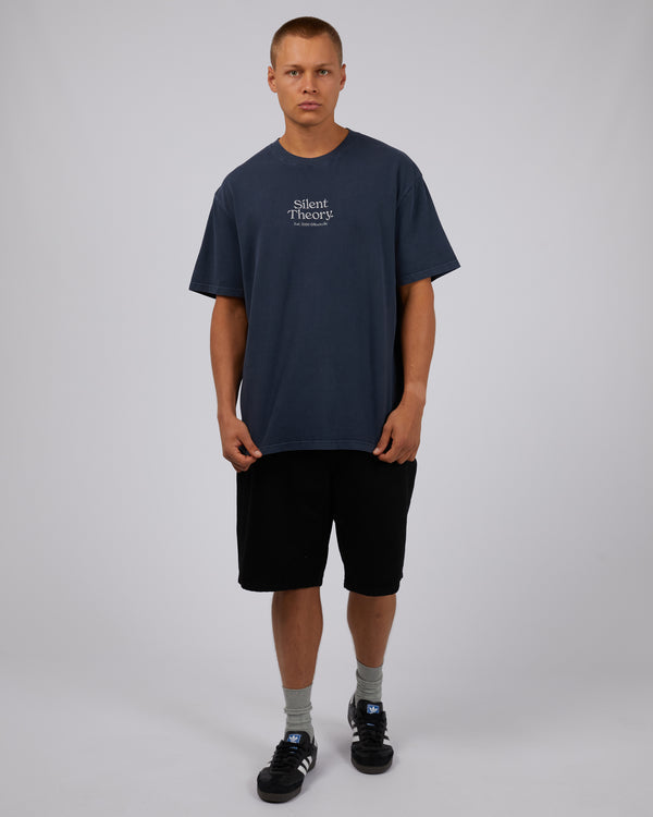 Classic Embroidered Tee - Navy