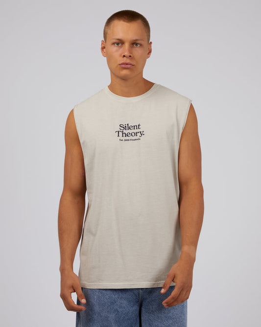 Classic Embroidered Muscle - Grey