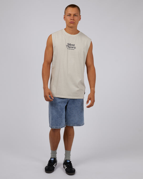 Classic Embroidered Muscle - Grey