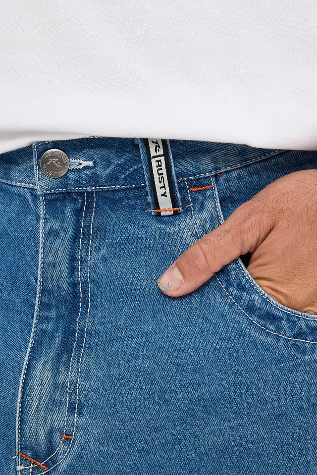 Rusty Flip Daddy 2.0 Jort - Middy Blue (view 8)