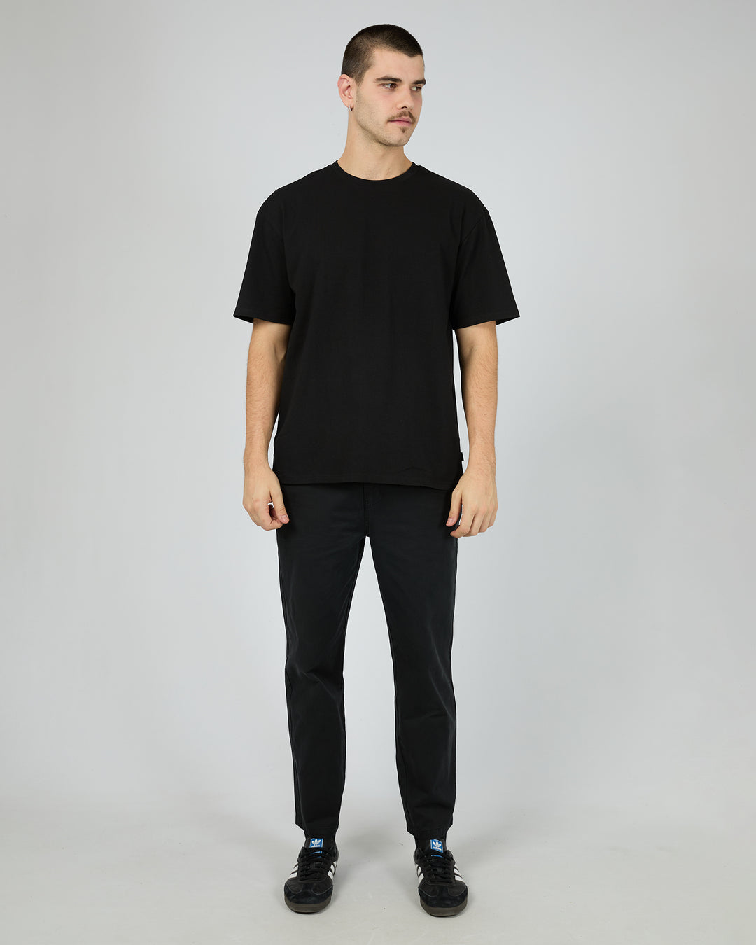 Relaxed Straight Chino - Black - Catani Clothing