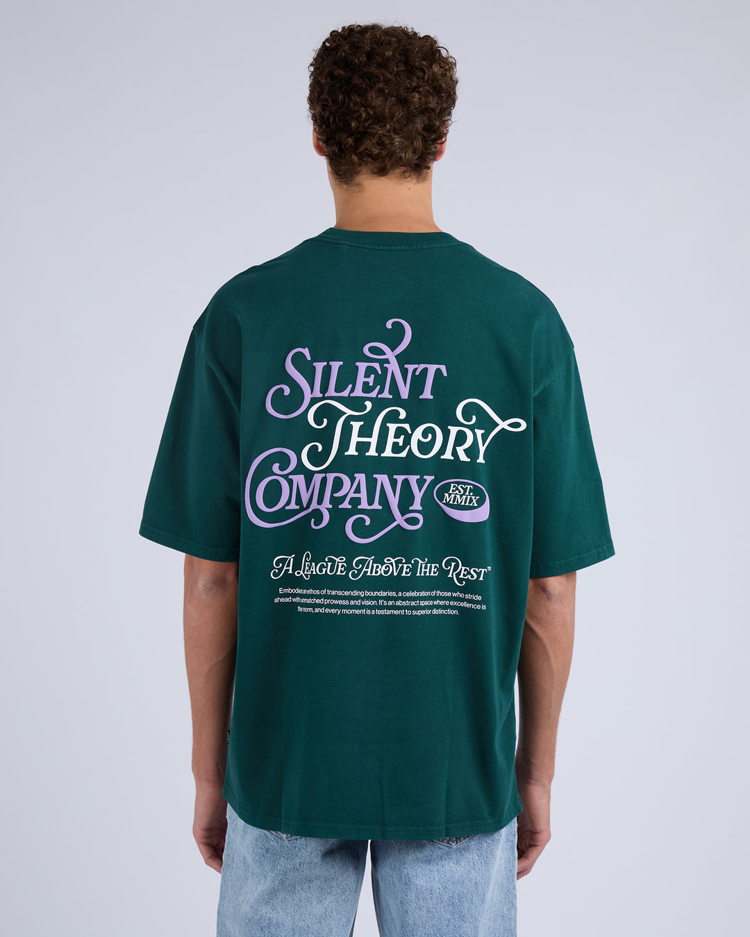 Silent Theory League Box Tee - Pine (view 3)