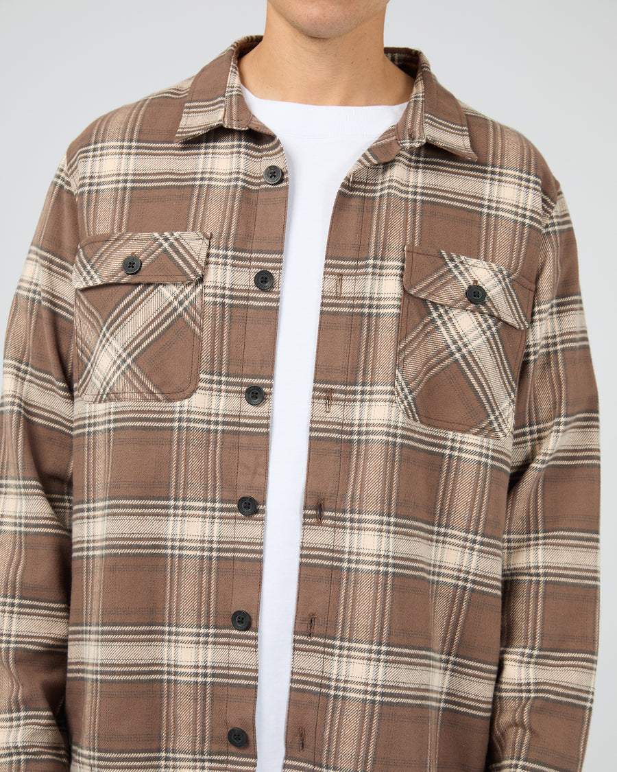 Silent Theory Ranger Flannel Shirt - Chocolate (view 4)