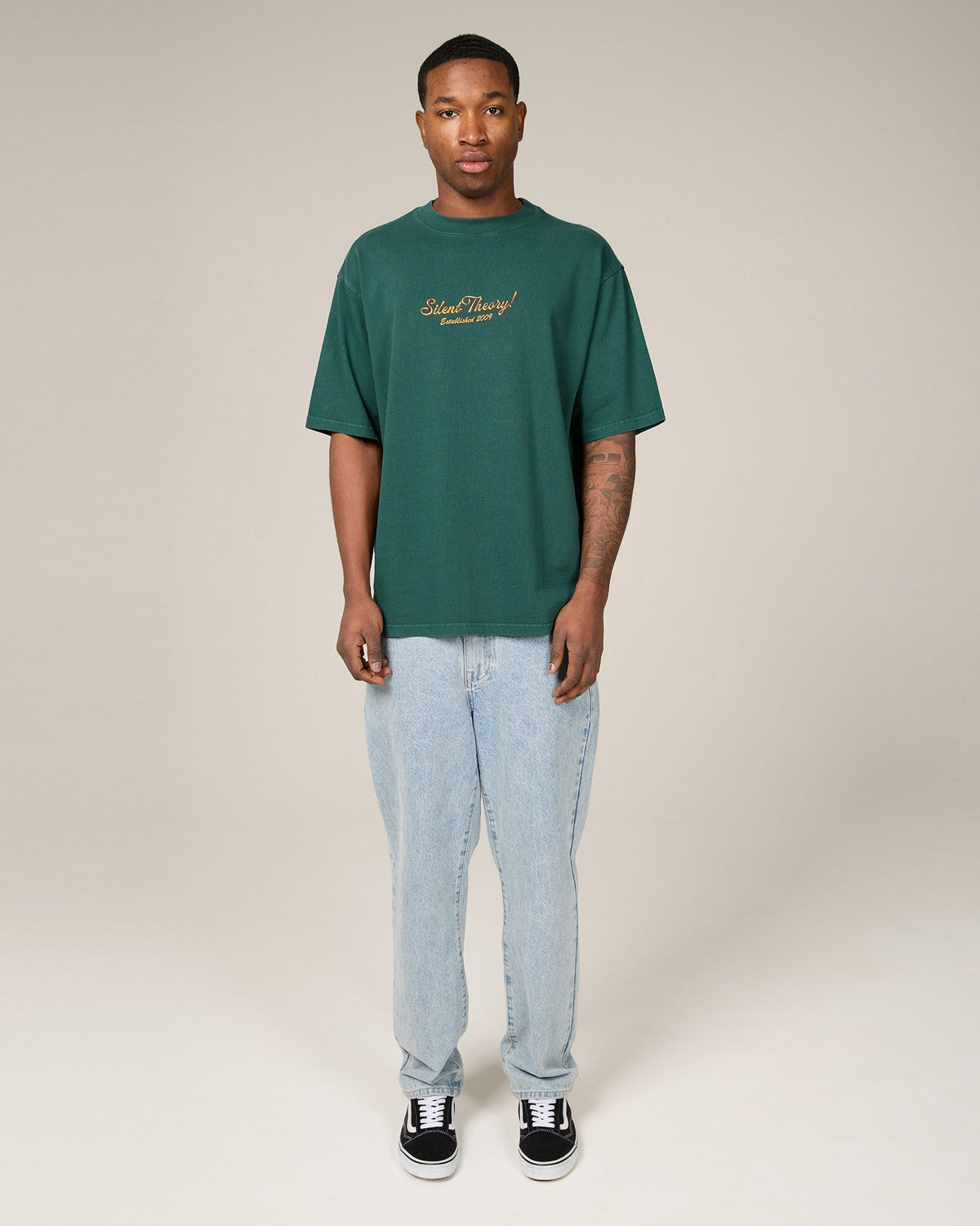 Silent Theory Pull Up A Chair Tee Green detail