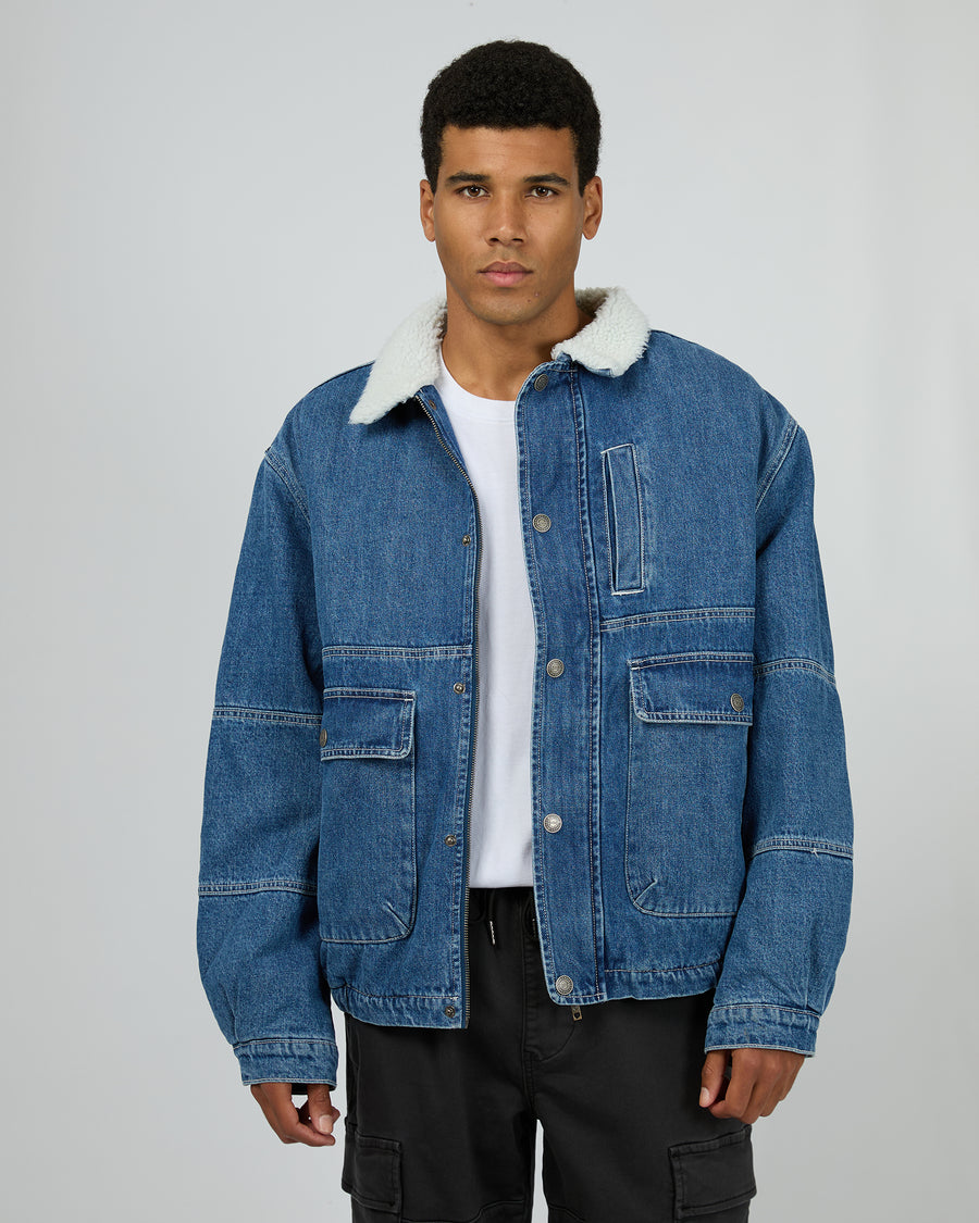 Harry Sherpa Jacket - Blue
