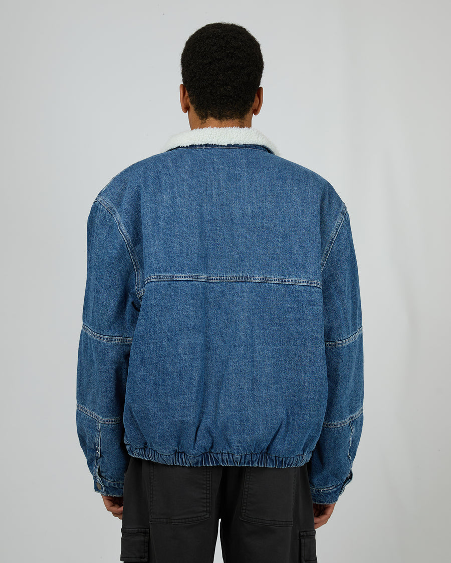 Silent Theory Harry Sherpa Jacket - Blue (view 3)
