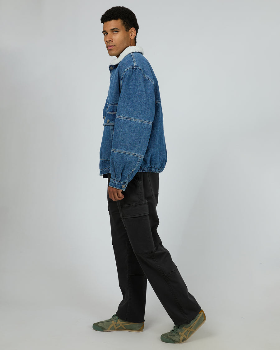 Silent Theory Harry Sherpa Jacket - Blue (view 6)
