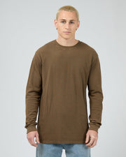 Pique LS Tee - Khaki - Catani Clothing