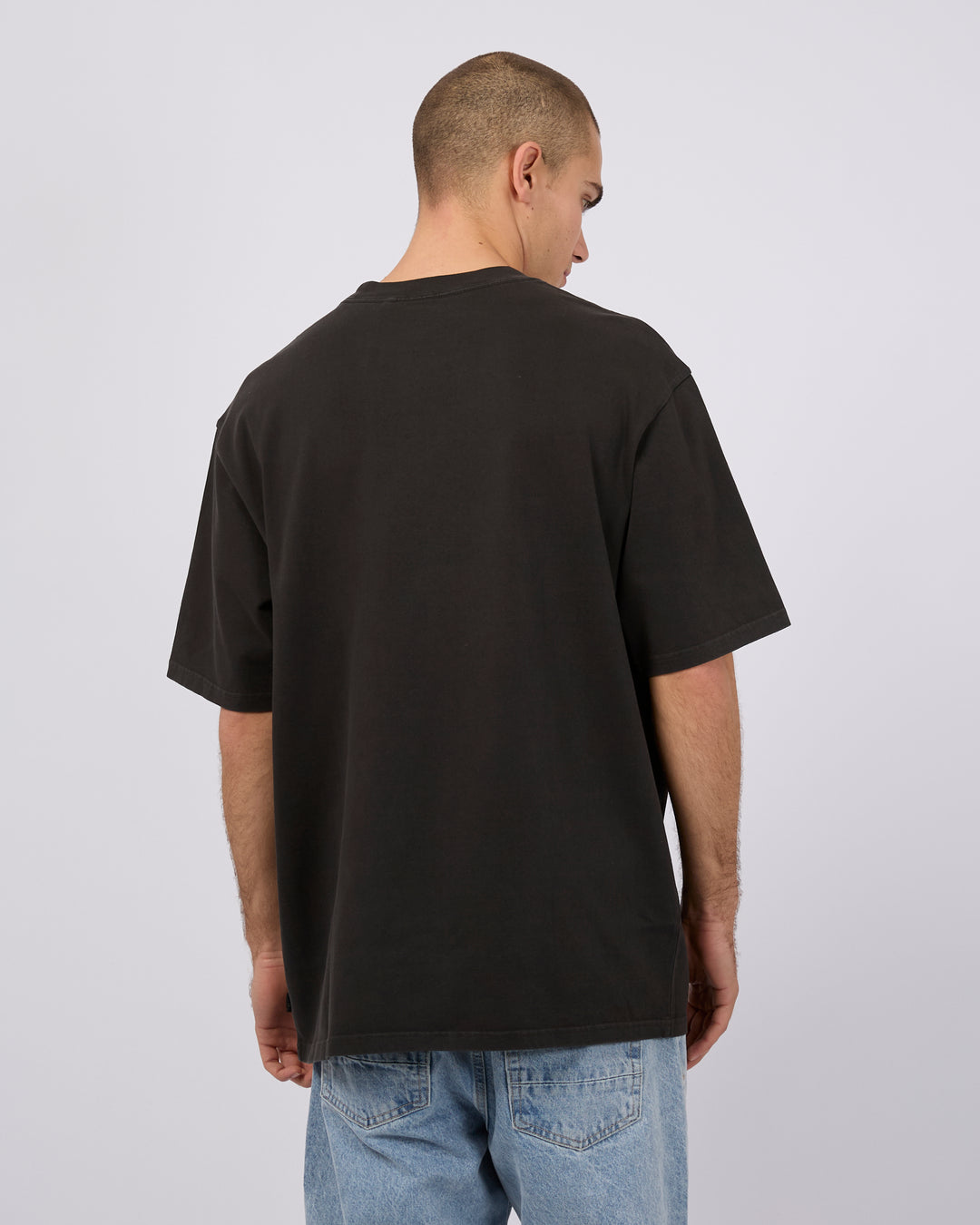 Heavy Weight Tee - Washed Black - Catani Clothing