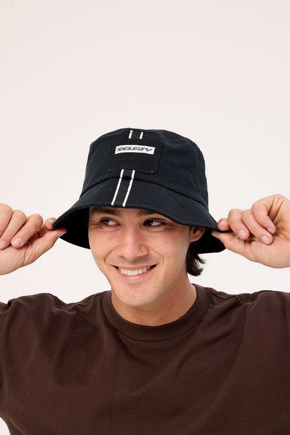 Tri State Bucket Hat - Washed Black - Catani Clothing