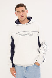 Titan Hooded Fleece - Ecru Marle - Catani Clothing