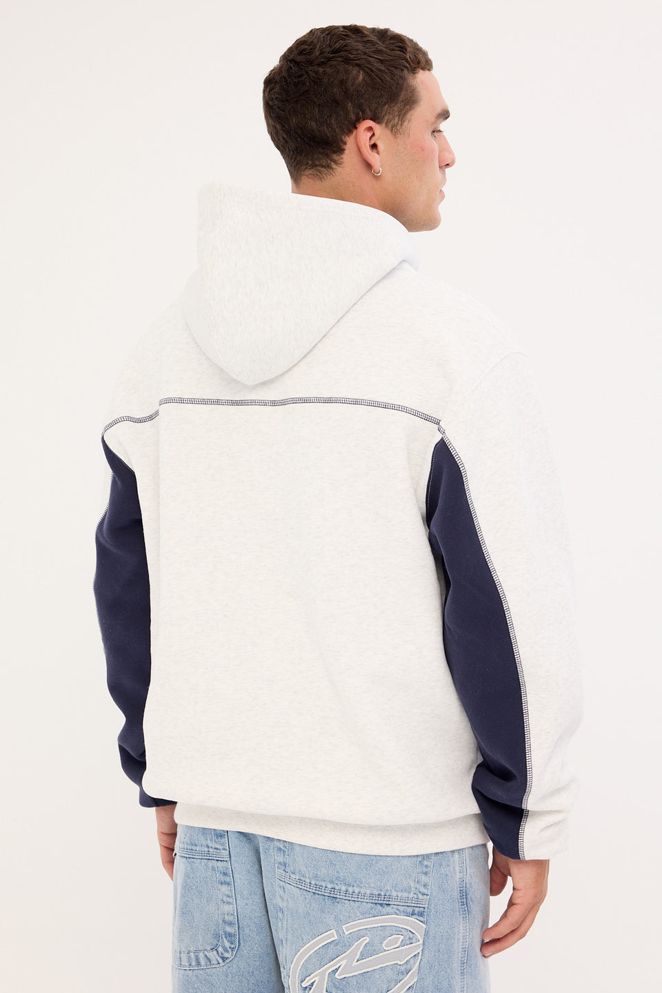 Titan Hooded Fleece - Ecru Marle - Catani Clothing