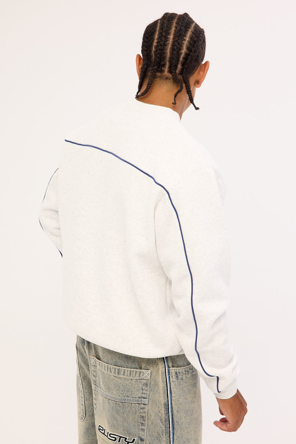 Trigger Crew Fleece - Ecru Marle - Catani Clothing