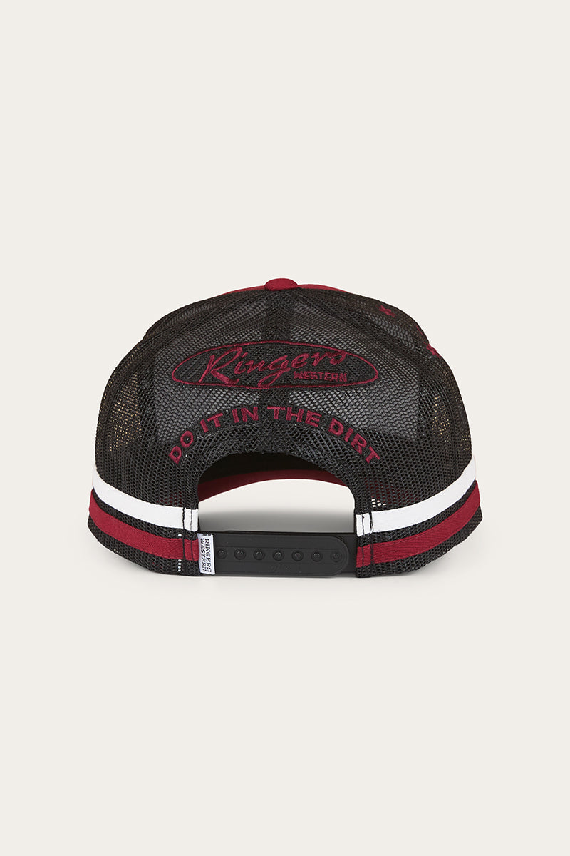 Ringers Western Mud Sweat Beers Deep Fit Trucker Cap - Maroon (view 3)