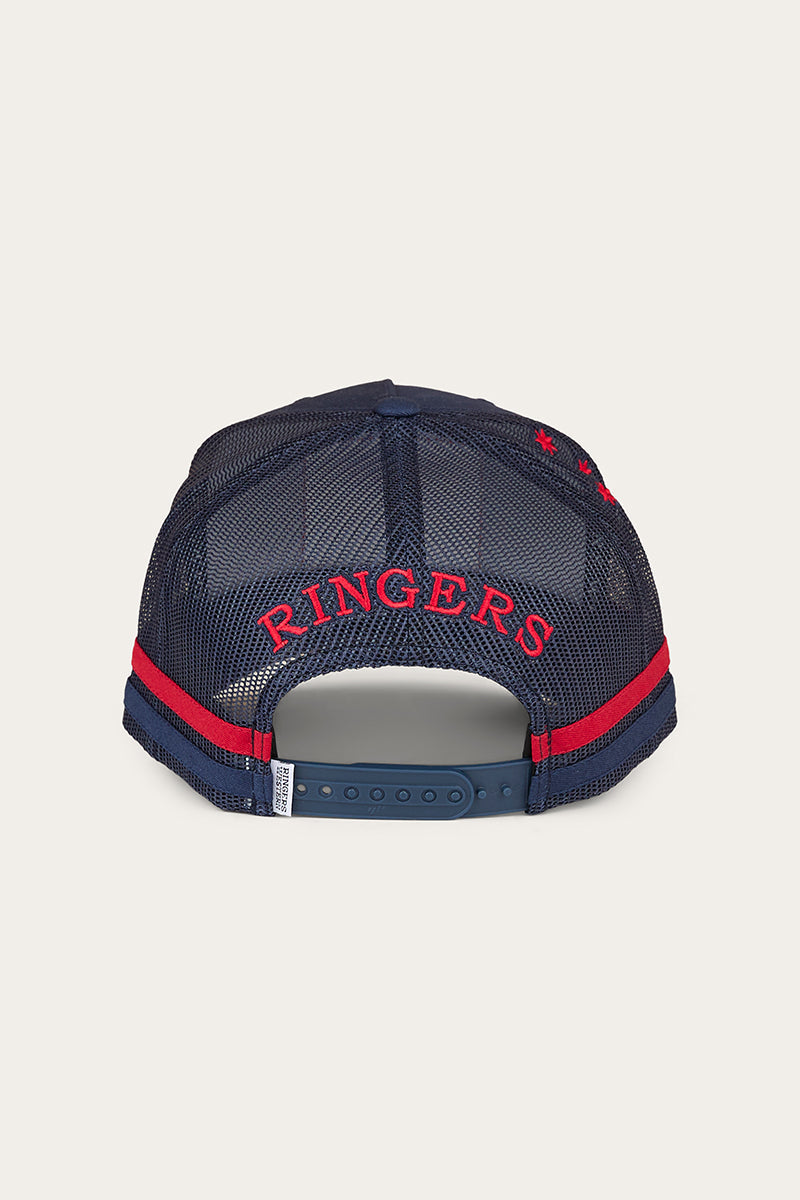 Ringers Western Ute Flag Deep Fit Trucker Cap - Navy / Red (view 4)