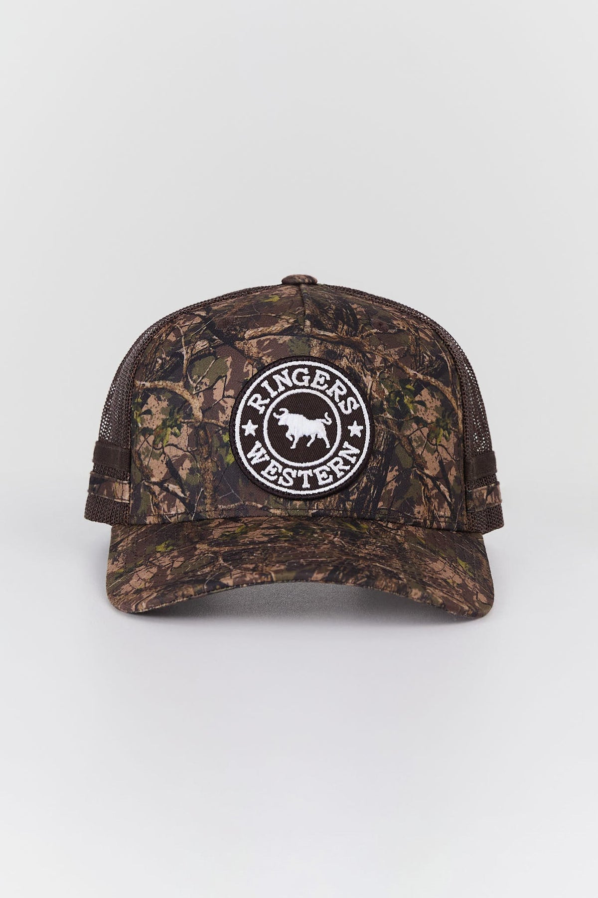 Ringers Western McCoy Trucker Cap Origin in camo and brown - front