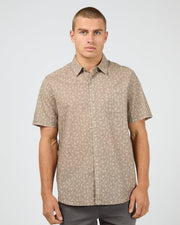 Portsea Short Sleeve Shirt - Mushroom - Catani Clothing
