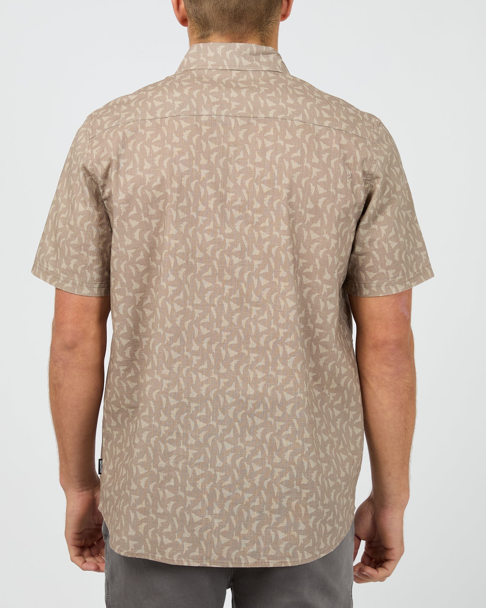 Saint Goliath Portsea Short Sleeve Shirt - Mushroom (view 3)