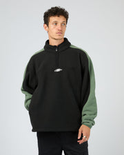 Hyperdrive Quarter Zip - Black/Green