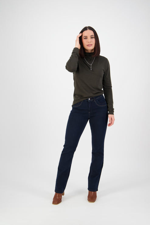 Vassalli Straight Leg Full Length Jean - Indigo Denim (view 3)