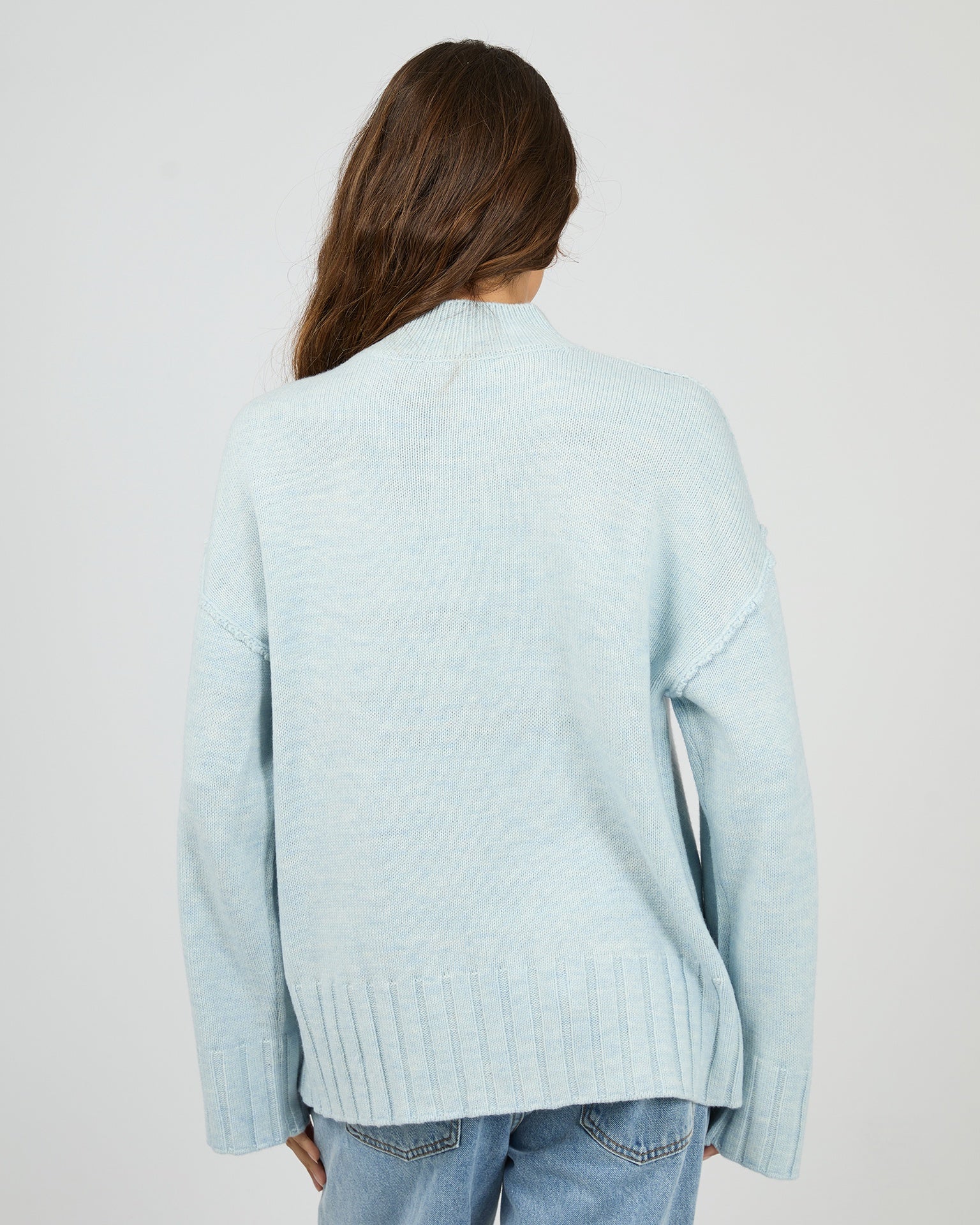 Silent Theory Lotus Knit Jumper - Light Blue (view 3)