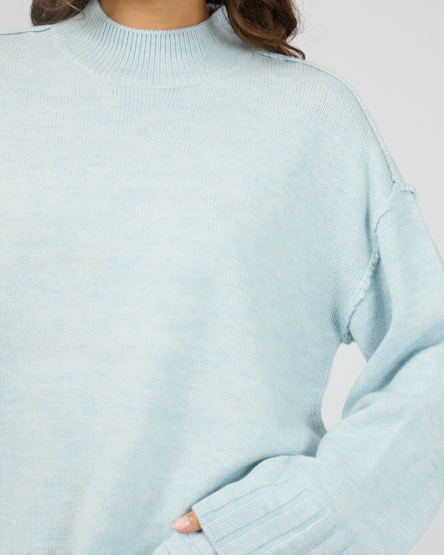 Silent Theory Lotus Knit Jumper - Light Blue (view 4)