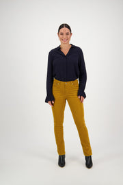 Narrow Leg Pinwale Cord Pant - Mustard - Catani Clothing