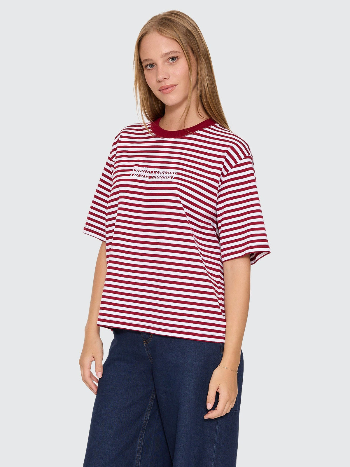 Thrills Primitive Stripe Boy Tee sour cherry stripe detail