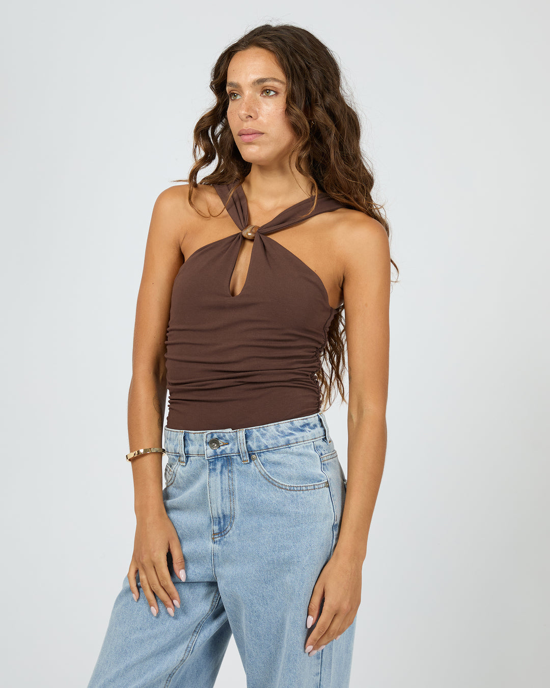 Silent Theory Atlas Halter Bodysuit - Chocolate (view 5)