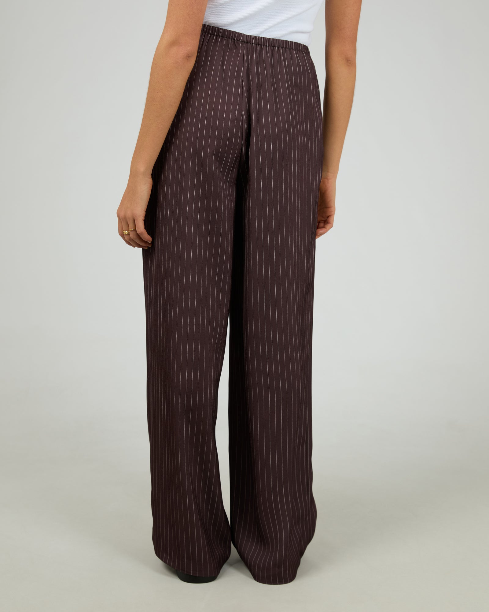 Silent Theory Eden Pinstripe Pant - Chocolate (view 3)