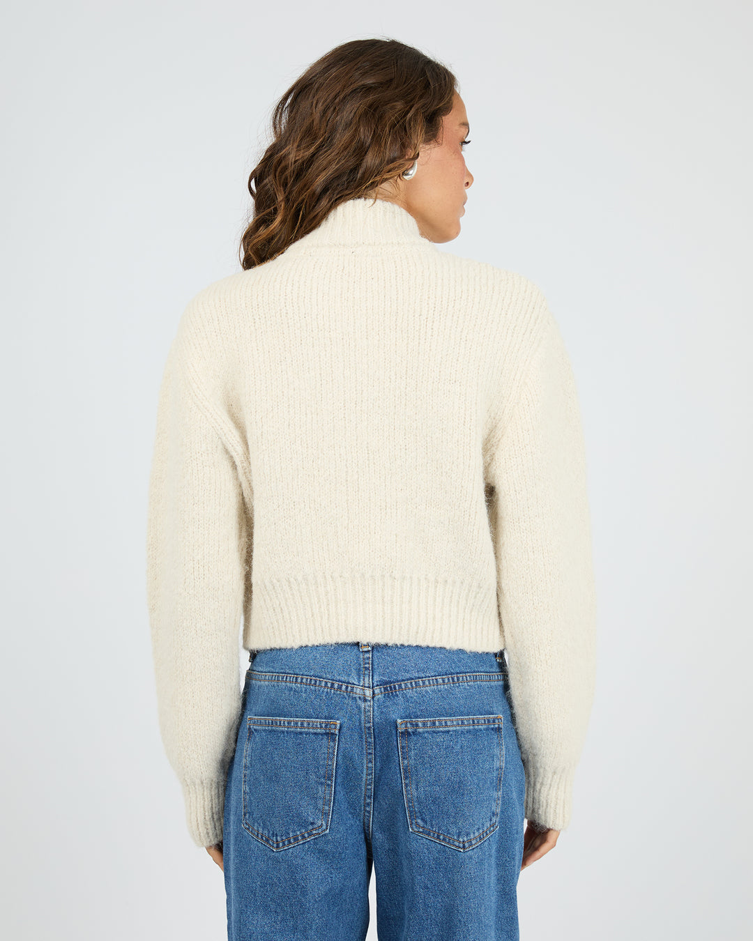 Leila Zip Thru Jumper - Chalk - Catani Clothing