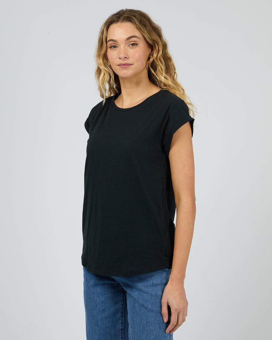 Silent Theory Lucy Scoop Tee - Black (view 3)