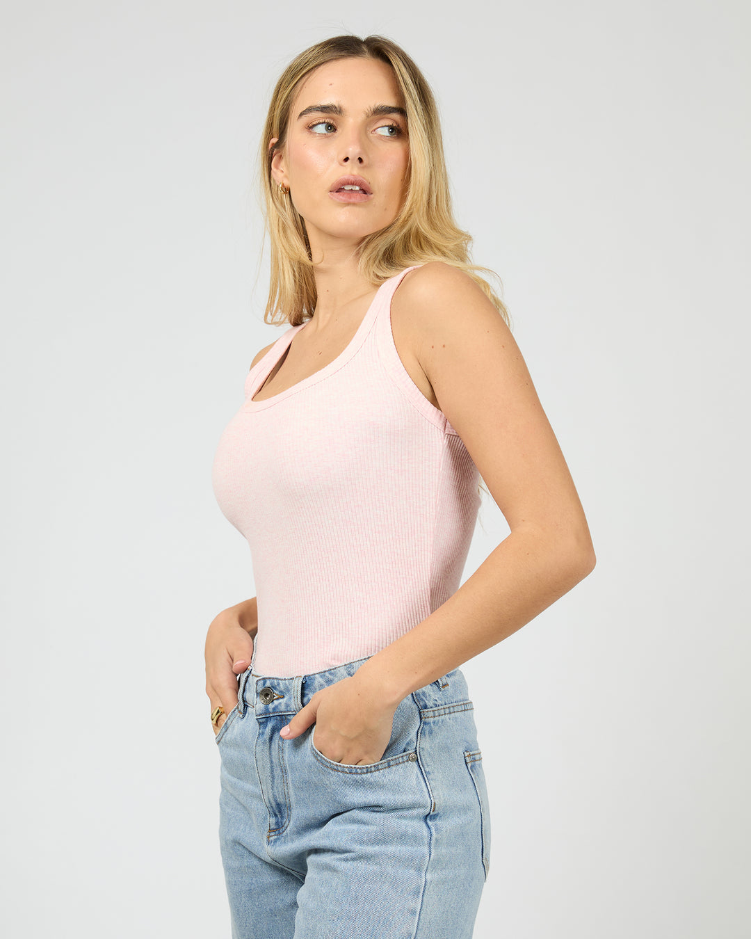 Silent Theory Mia Tank - Blush Marle (view 4)