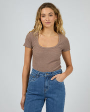 Mia Tee - Brown - Catani Clothing